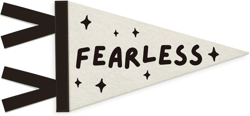 SJDFCSA Kids Room Decor, Fearless Sign Wall Hanging Pennant Flag Banner, Trendy Inspirational Wall Decorations for Kids Boys Girls Toddler Nursery Room Bedroom Playroom Decor - Image 1